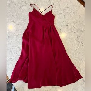 Dark red silk J Crew dress size 8